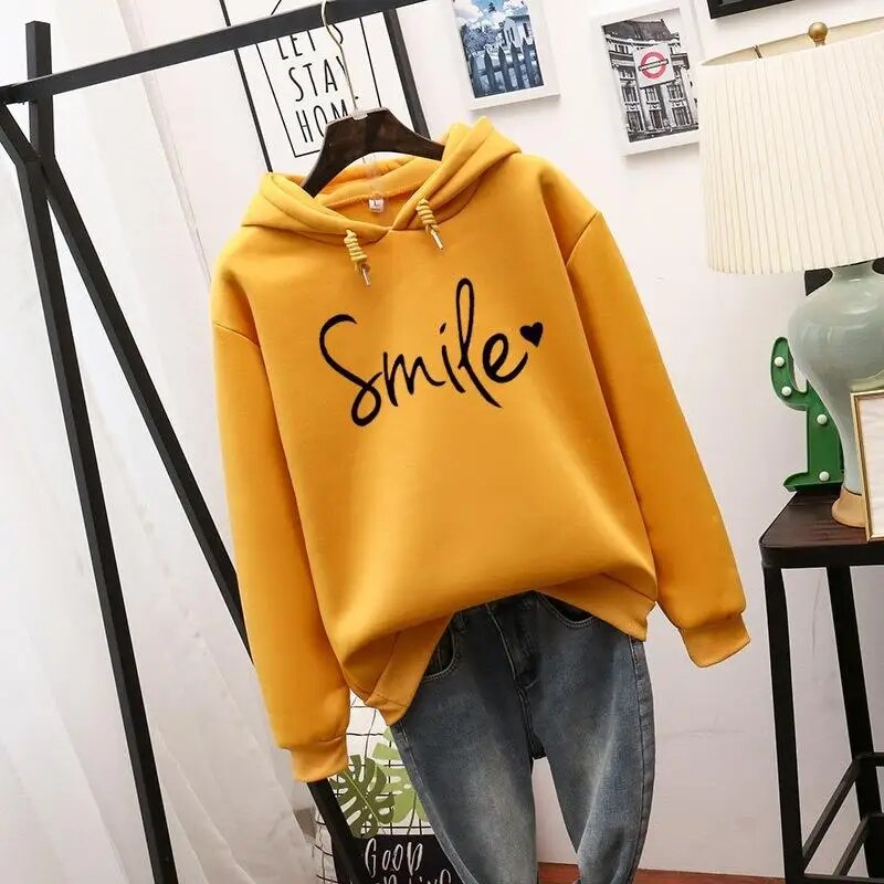 Women's Cozy Smile-Love Hoodie - Emily 3