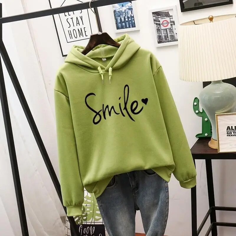 Women's Cozy Smile-Love Hoodie - Emily 4