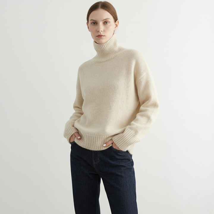Women's Cozy Wool Roll Neck Jumper - Sophia 1