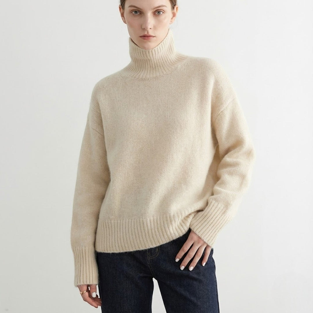 Women's Cozy Wool Roll Neck Jumper - Sophia 2
