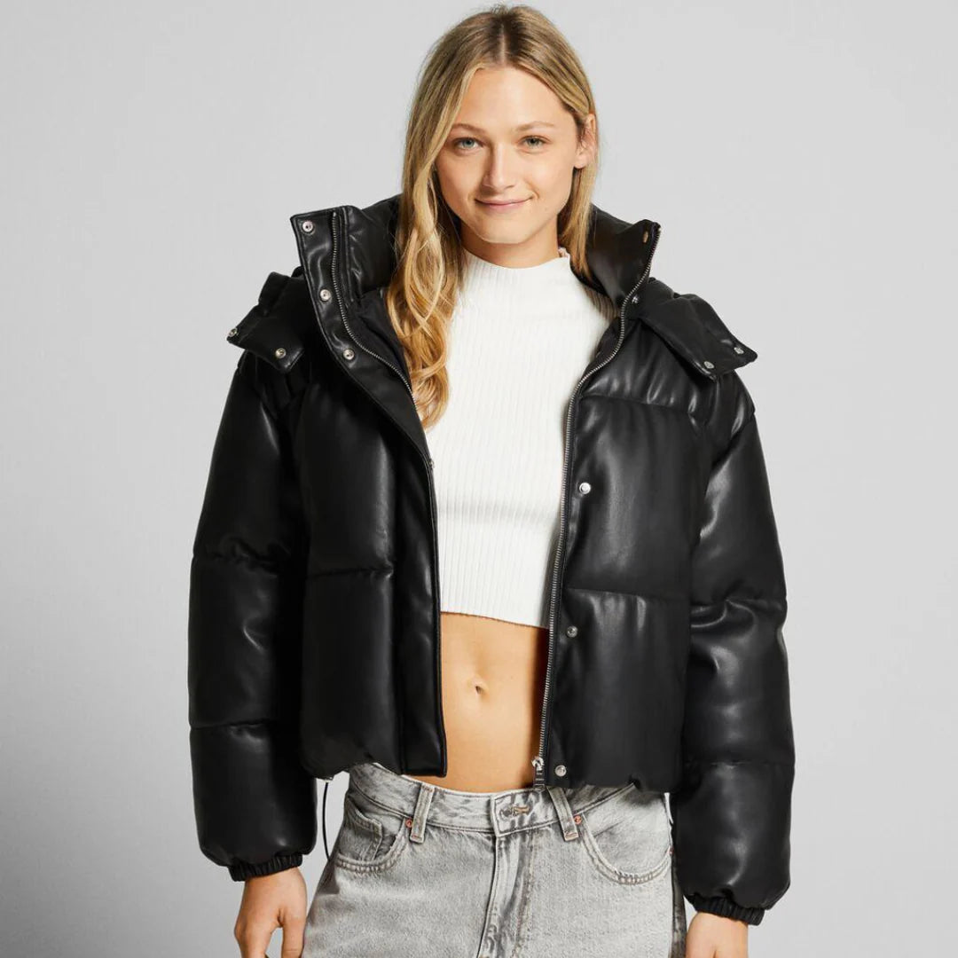 Women’s High-Shine Cropped Puffer Jacket