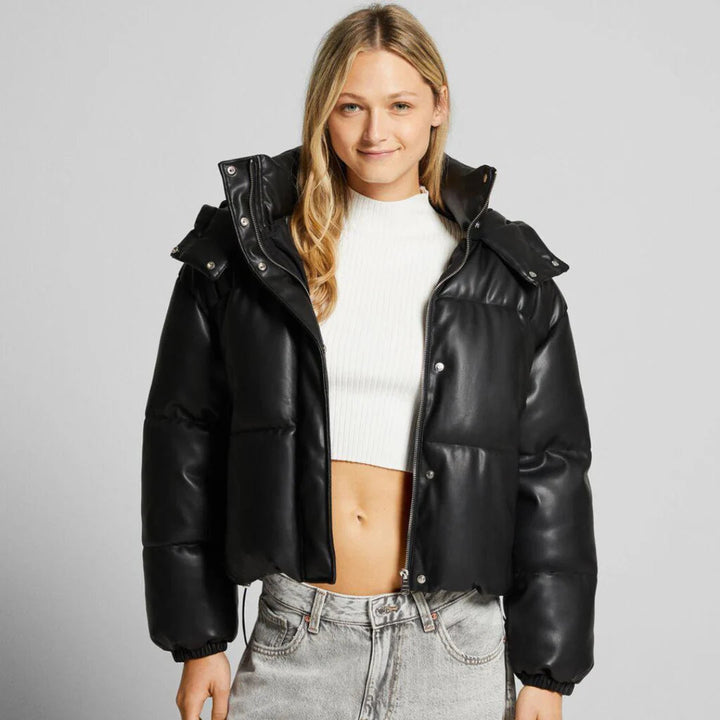 Women’s High-Shine Cropped Puffer Jacket