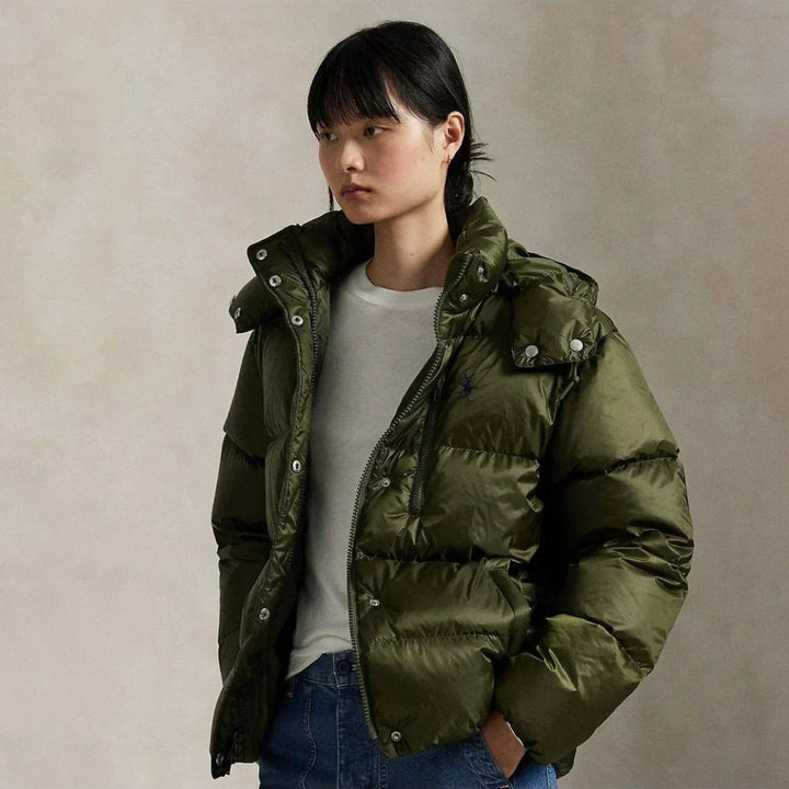 Women’s High-Shine Cropped Puffer Jacket