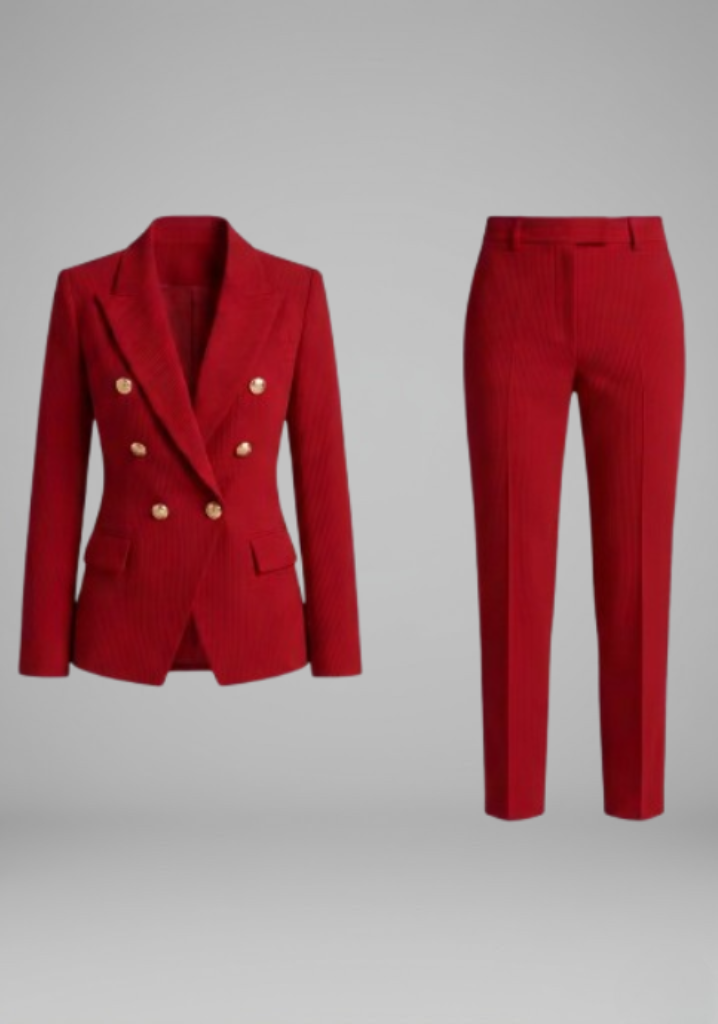 Women’s Double-Breasted Blazer and Trousers Suit Set | Daphne
