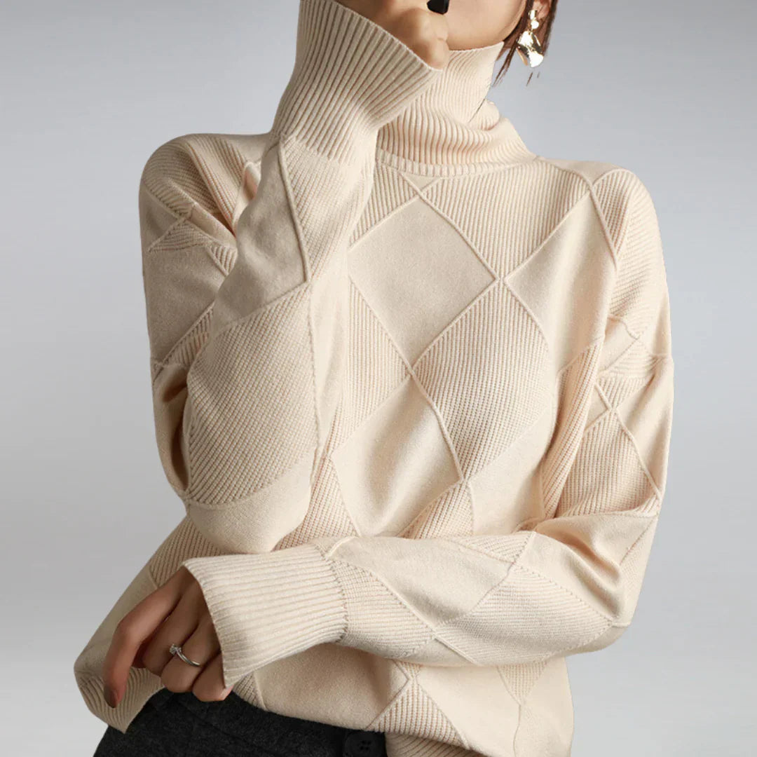 Women's Elegant Cashmere Turtleneck Sweater - Sophia 6