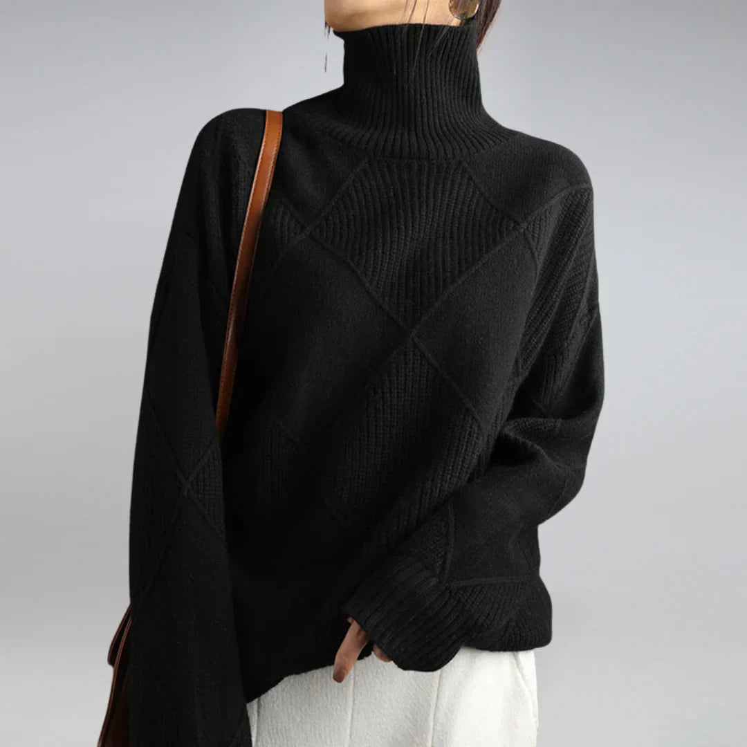 Women's Elegant Cashmere Turtleneck Sweater - Sophia 8