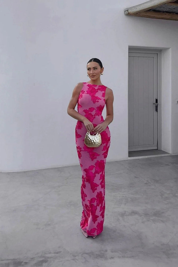 Women's Elegant Floral Maxi Dress - Olivia 2