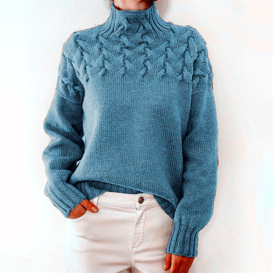 Women's Elegant Knit Turtleneck Sweater - Isabella 0