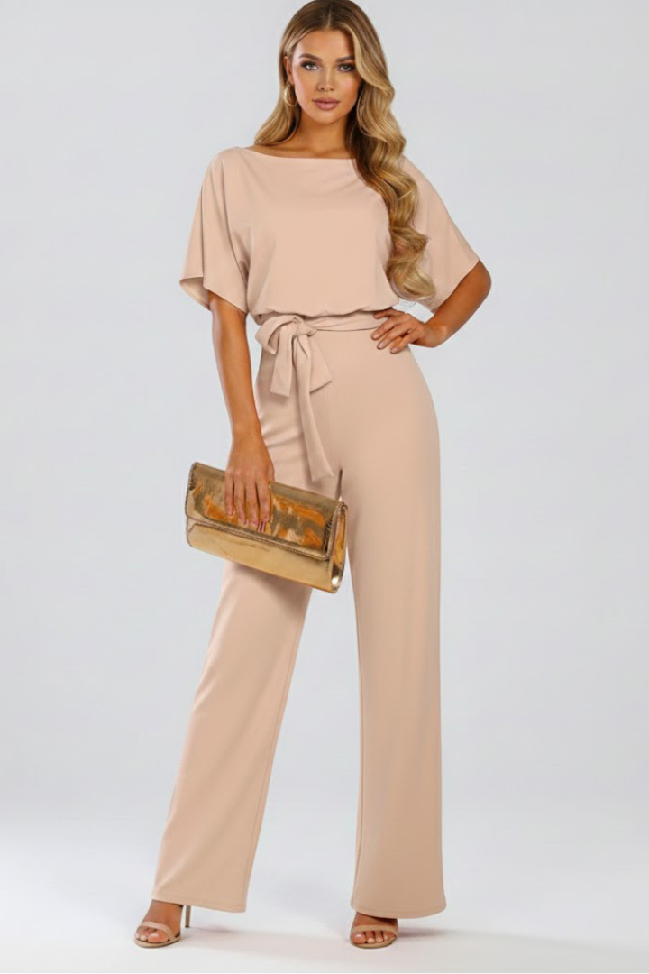 Women’s Wide Leg Jumpsuit with Tie Waist | Willow