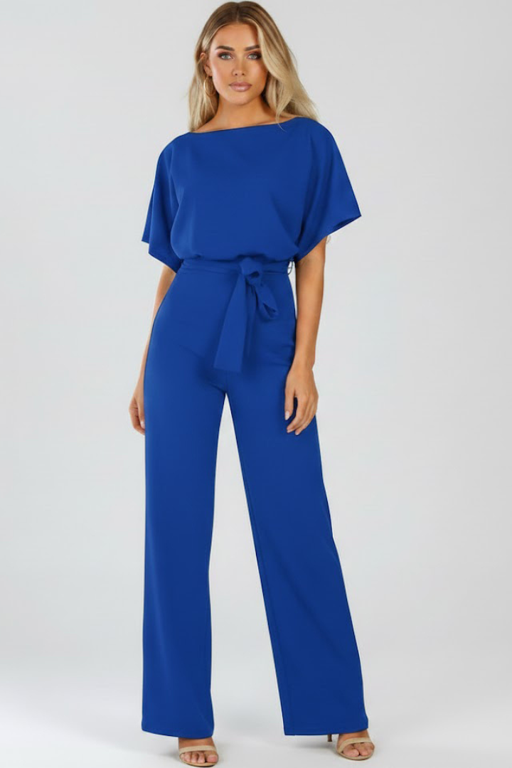 Women’s Wide Leg Jumpsuit with Tie Waist | Willow