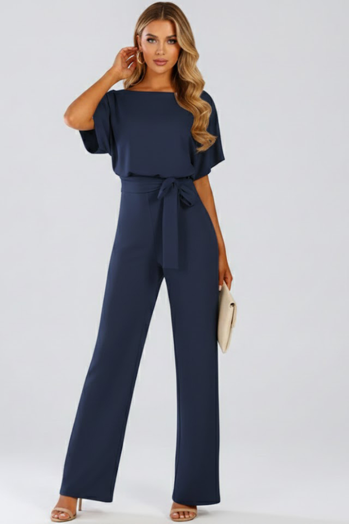 Women’s Wide Leg Jumpsuit with Tie Waist | Willow