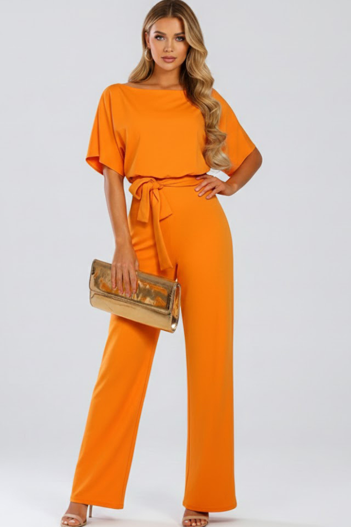 Women’s Wide Leg Jumpsuit with Tie Waist | Willow