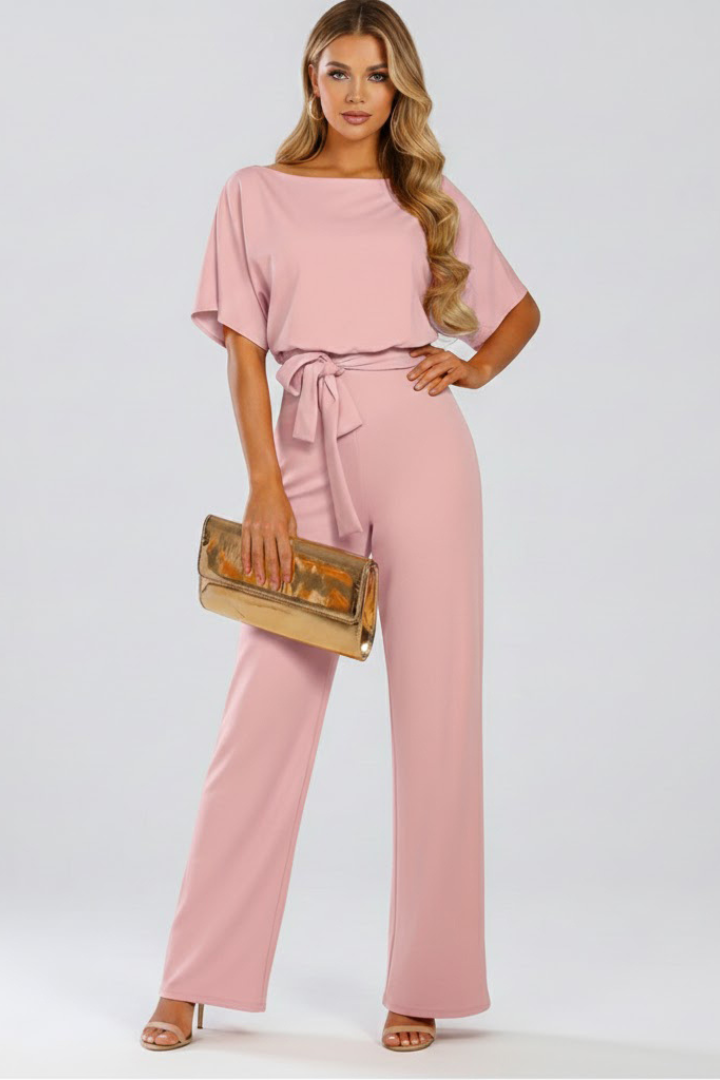 Women’s Wide Leg Jumpsuit with Tie Waist | Willow