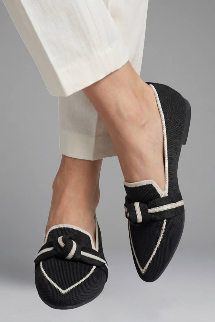 Women’s Mesh Bow Flat Shoes | Elodie