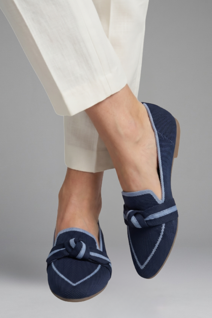 Women’s Mesh Bow Flat Shoes | Elodie