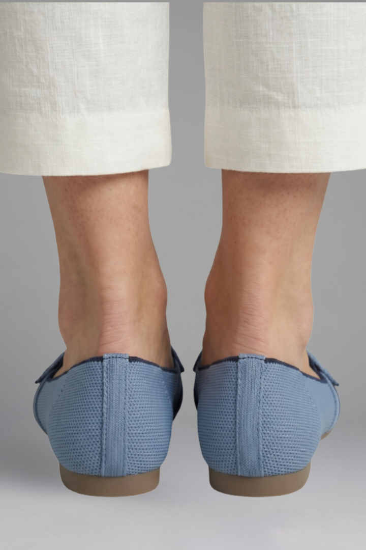 Women’s Mesh Bow Flat Shoes | Elodie