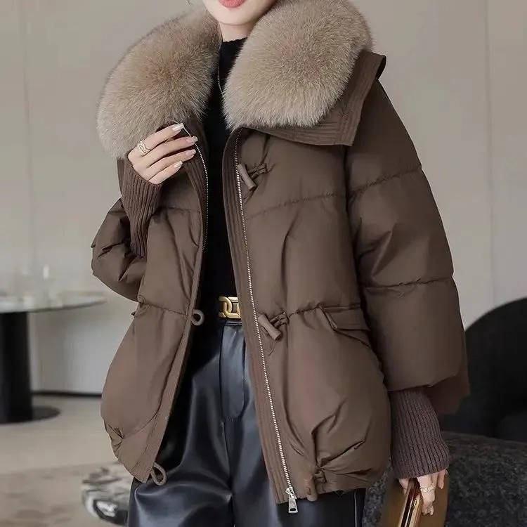 Women’s Luxury Faux-Fur Collar Puffer Jacket