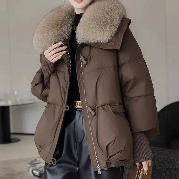 Women’s Luxury Faux-Fur Collar Puffer Jacket