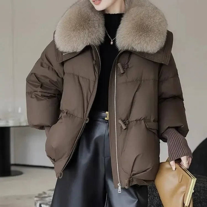 Women’s Luxury Faux-Fur Collar Puffer Jacket