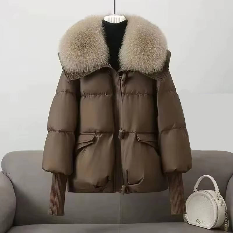 Women’s Luxury Faux-Fur Collar Puffer Jacket