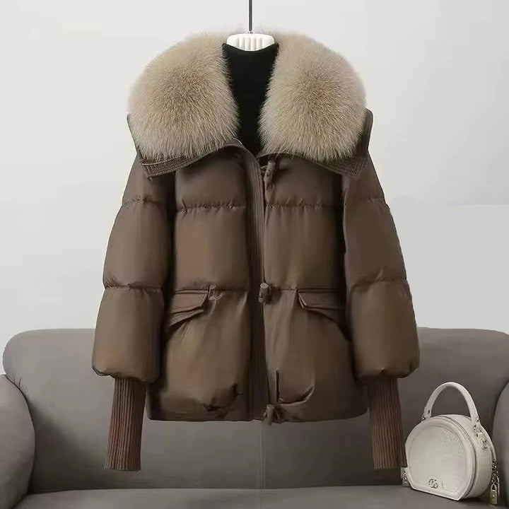 Women’s Luxury Faux-Fur Collar Puffer Jacket