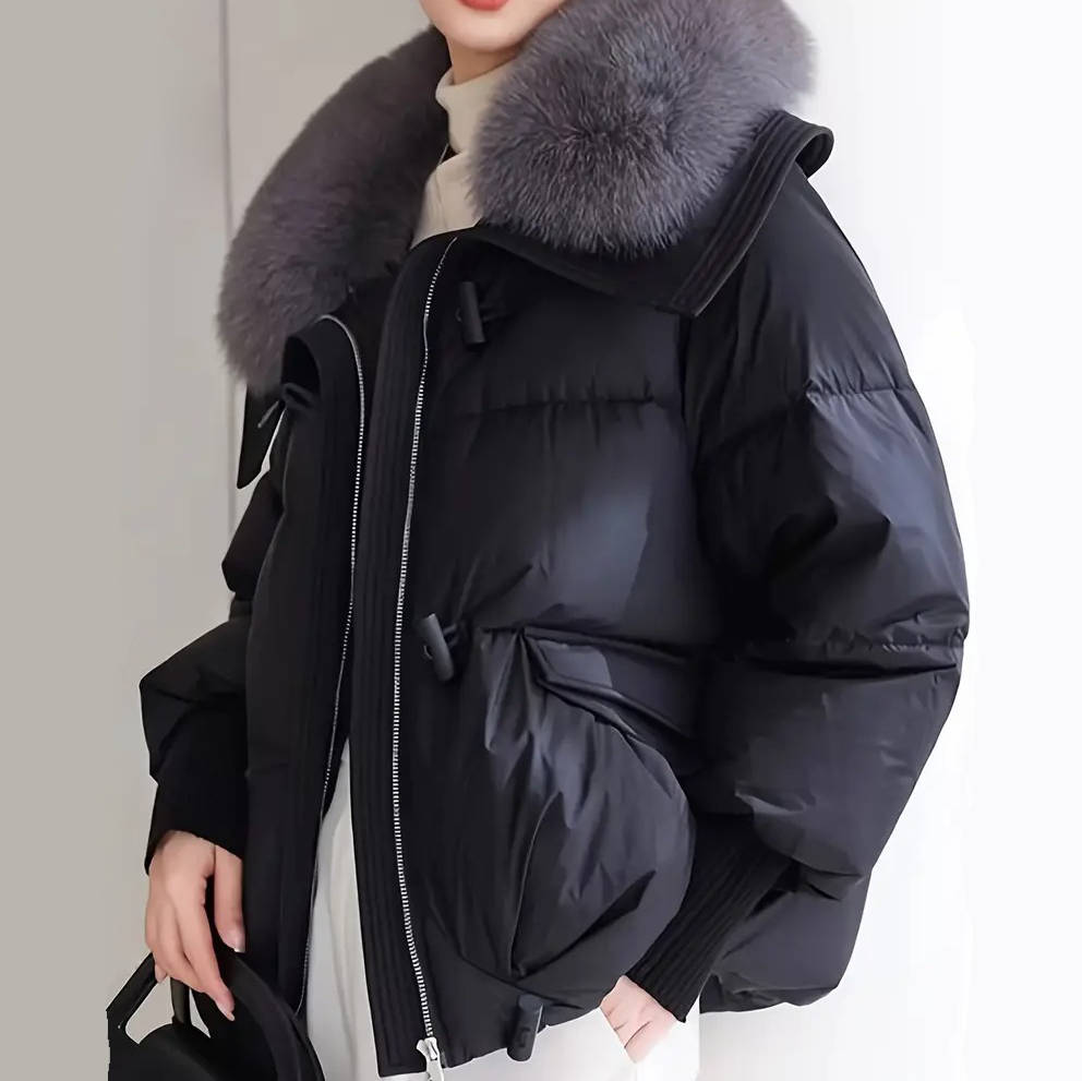 Women’s Luxury Faux-Fur Collar Puffer Jacket