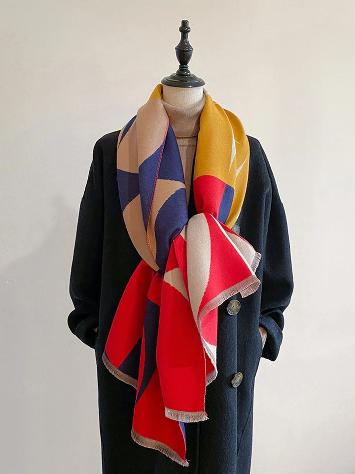 Women’s Oversized Abstract Print Blanket Scarf Wrap