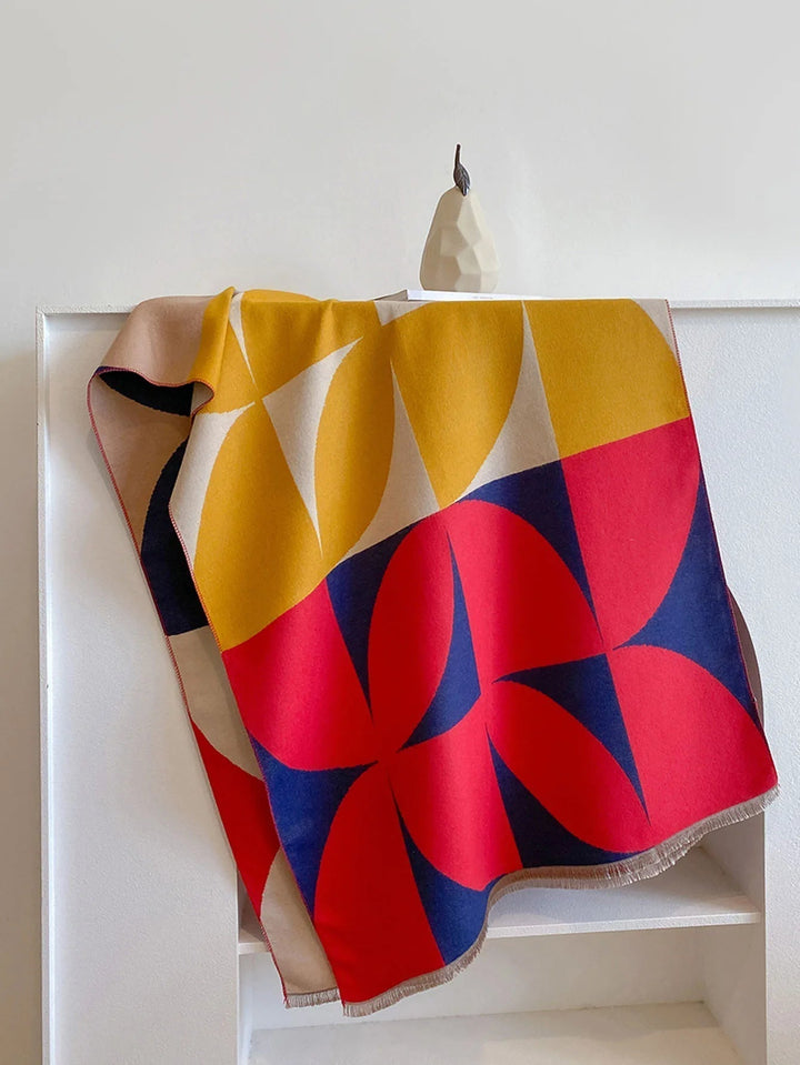 Women’s Oversized Abstract Print Blanket Scarf Wrap