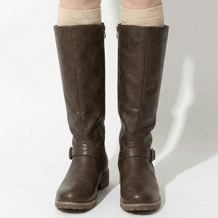 Women's Supportive Black Knee High Boots - Sophie 4