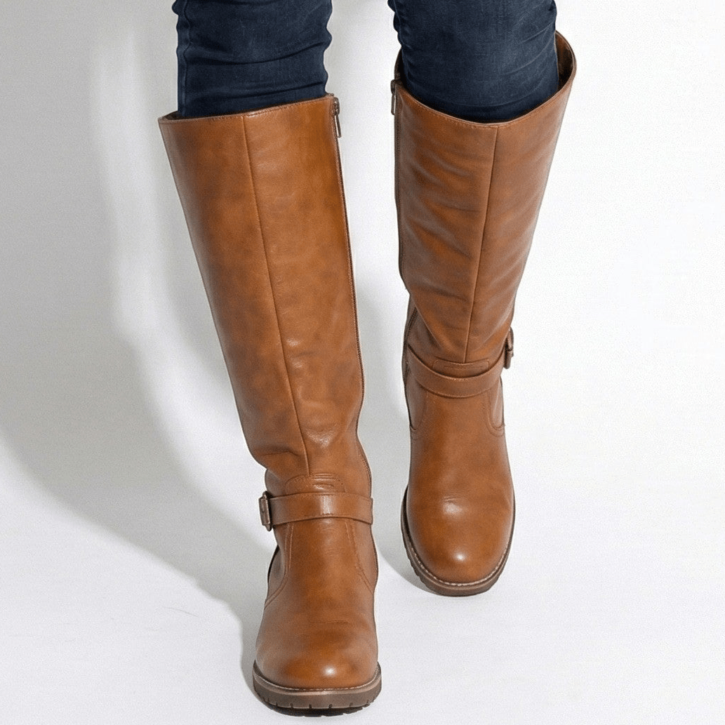 Women's Supportive Black Knee High Boots - Sophie 7
