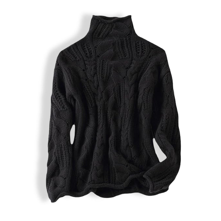 Women's Textured Turtleneck Sweater - Emma 2