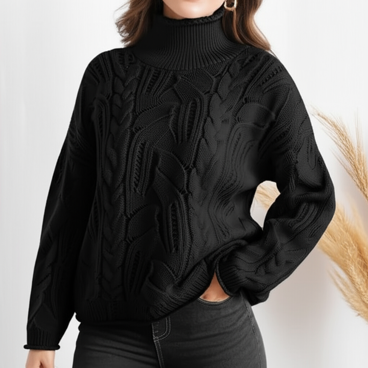 Women's Textured Turtleneck Sweater - Emma 7