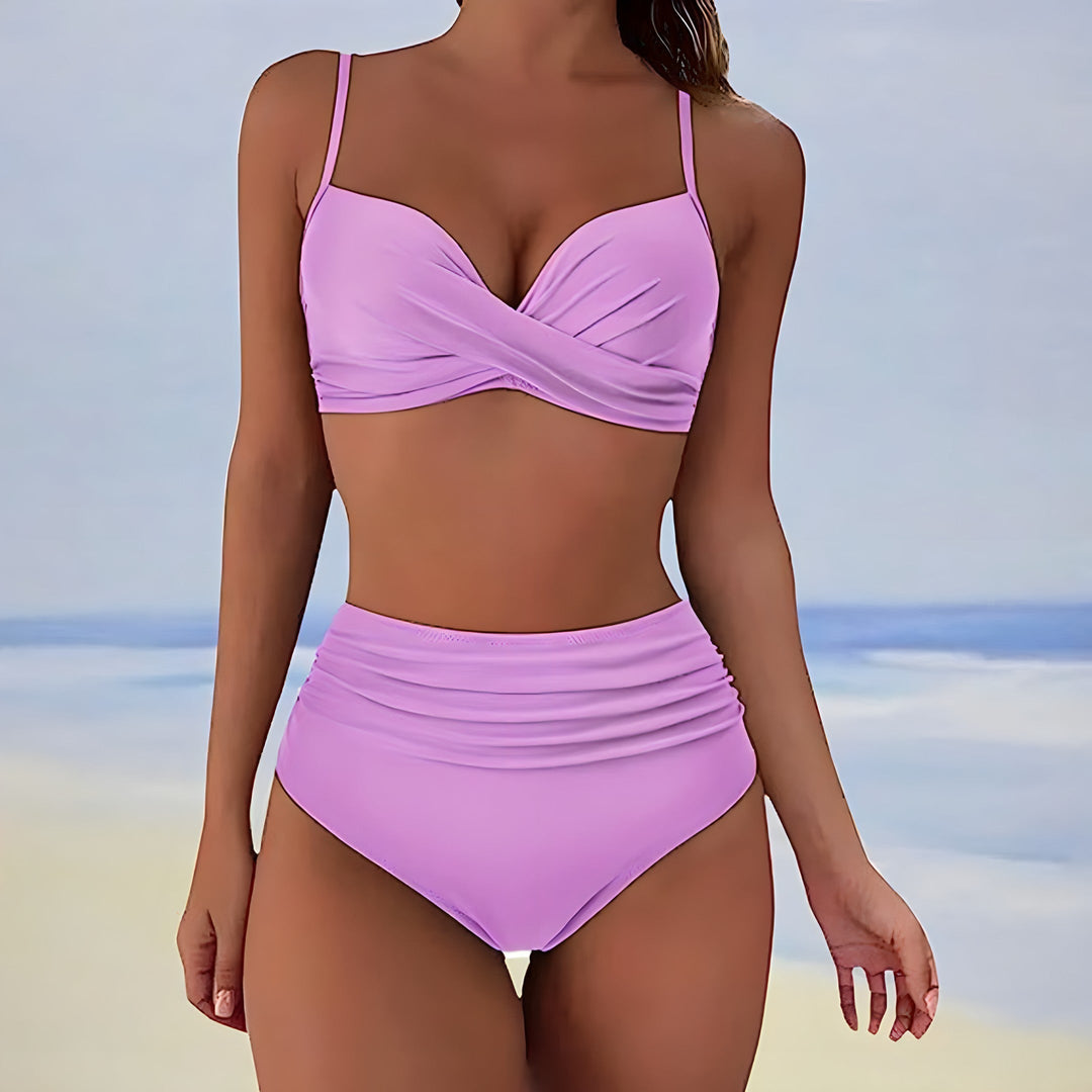 Women’s Twist Front High Waisted Bikini Set | Tessa