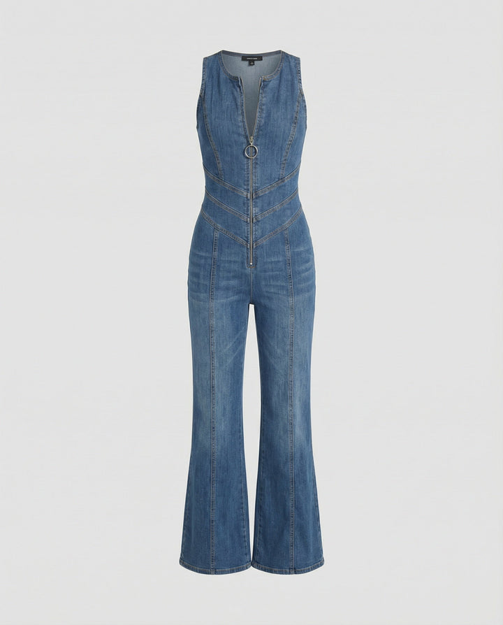 Women's Vintage Denim Jumpsuit - Isabella 1