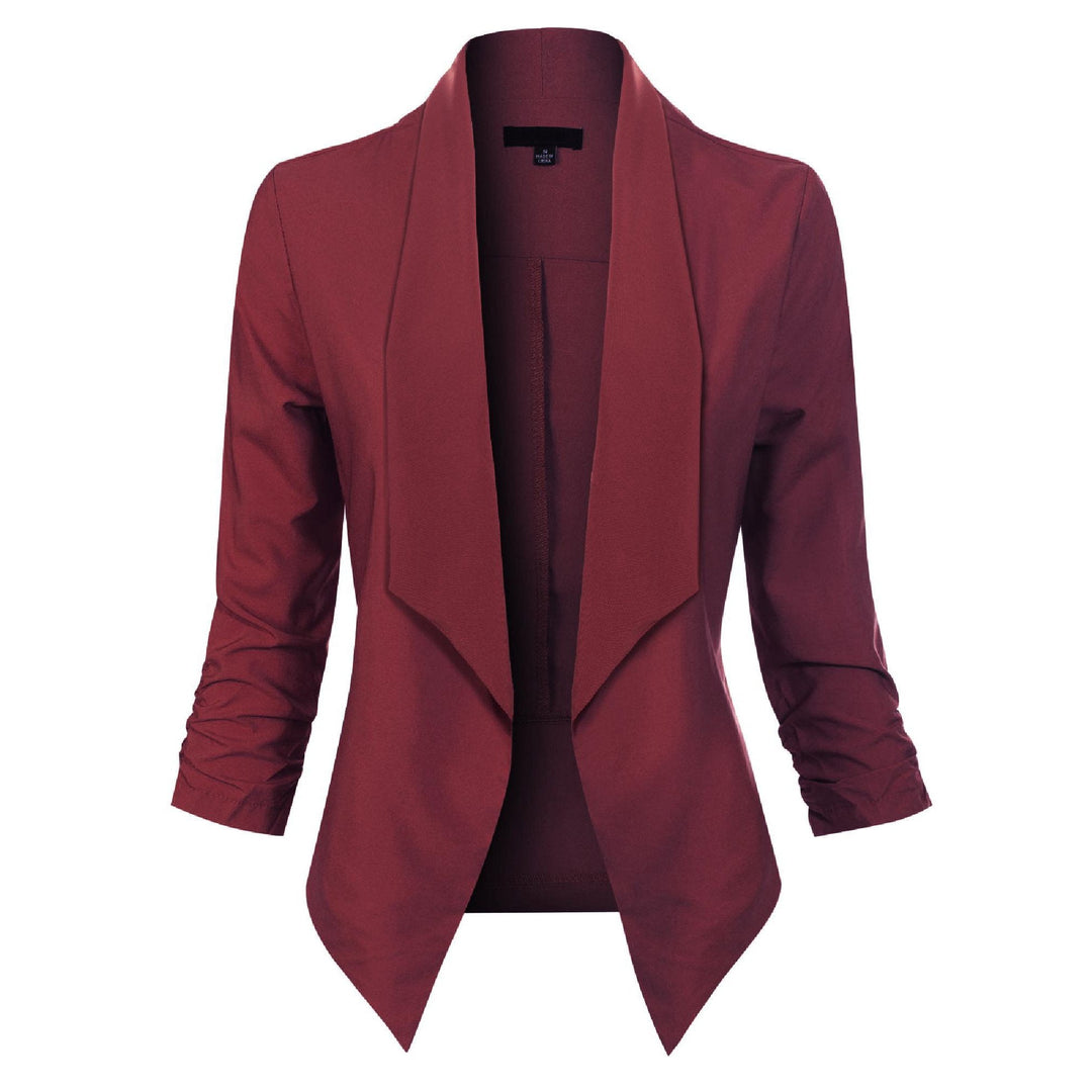 Women’s Open Front Draped Blazer Jacket