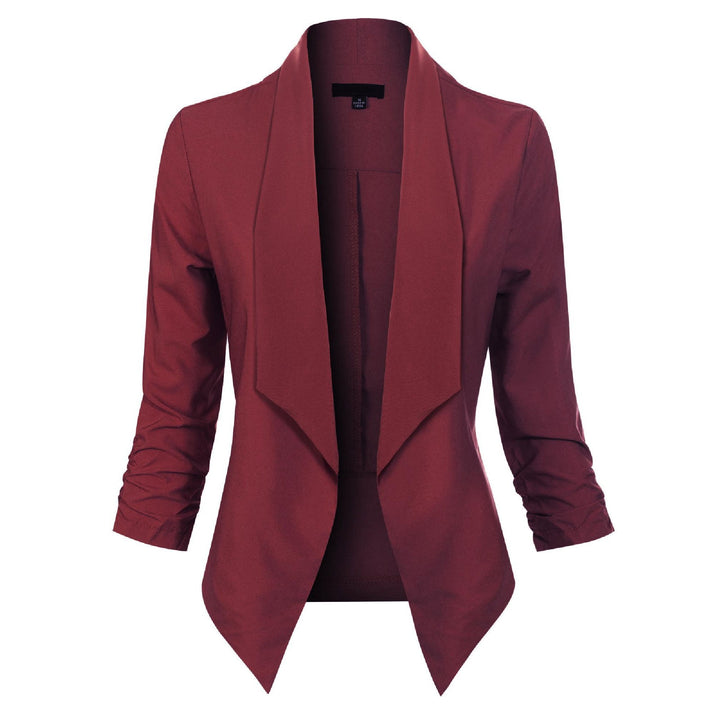 Women’s Open Front Draped Blazer Jacket