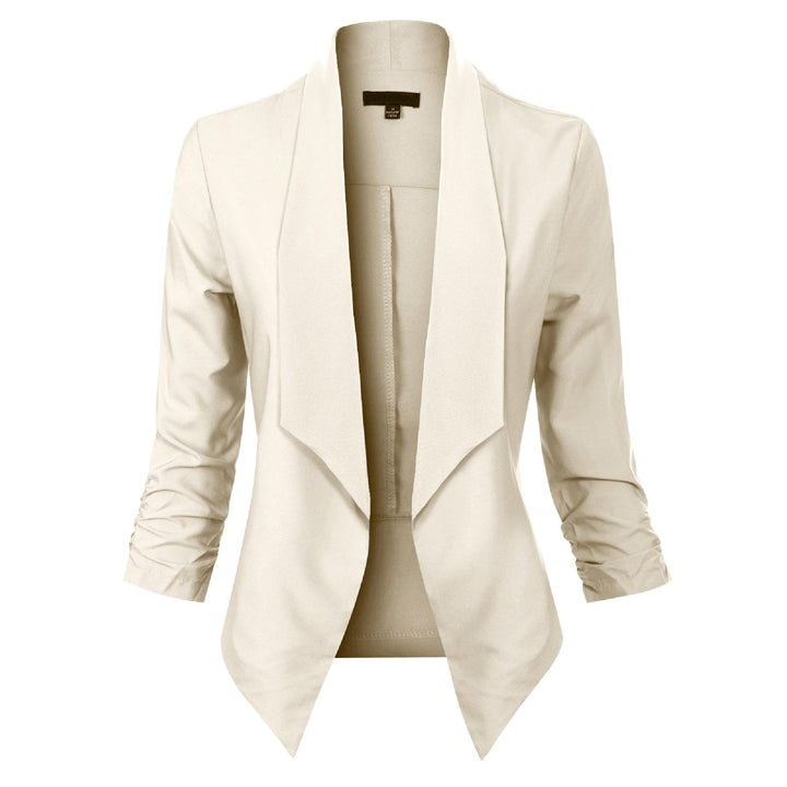 Women’s Open Front Draped Blazer Jacket