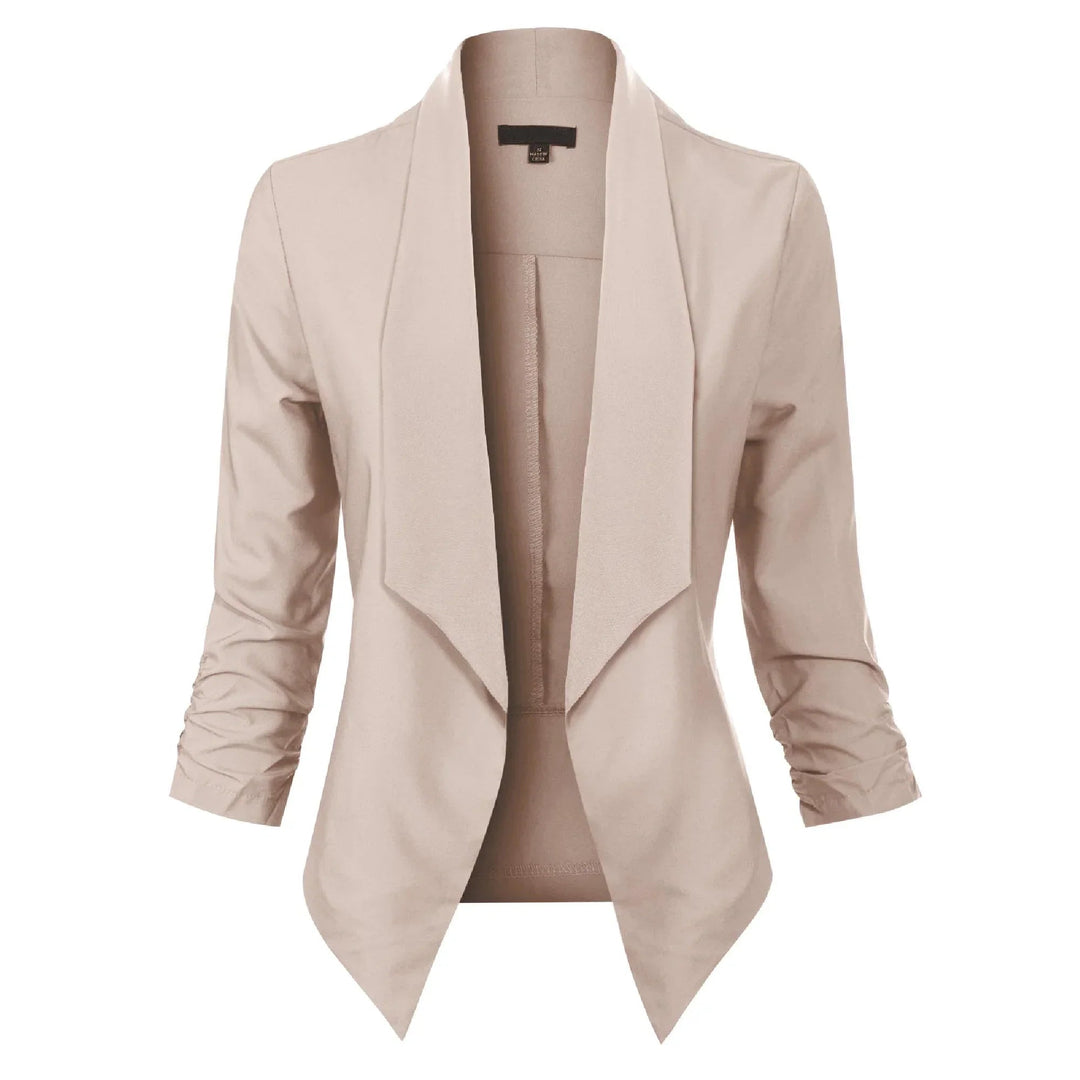 Women’s Open Front Draped Blazer Jacket