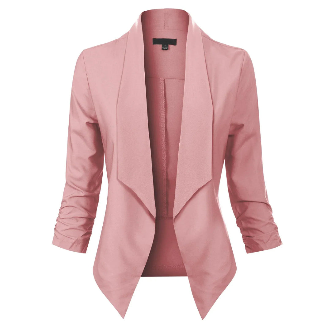 Women’s Open Front Draped Blazer Jacket