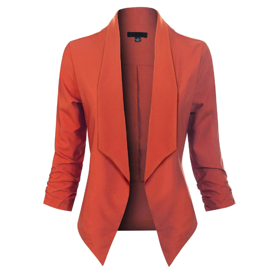 Women’s Open Front Draped Blazer Jacket