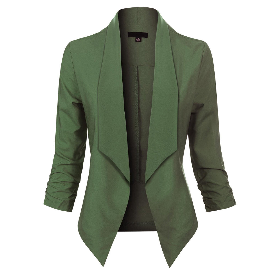 Women’s Open Front Draped Blazer Jacket