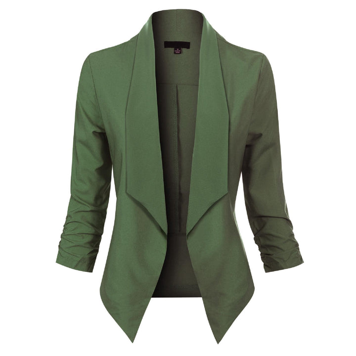 Women’s Open Front Draped Blazer Jacket