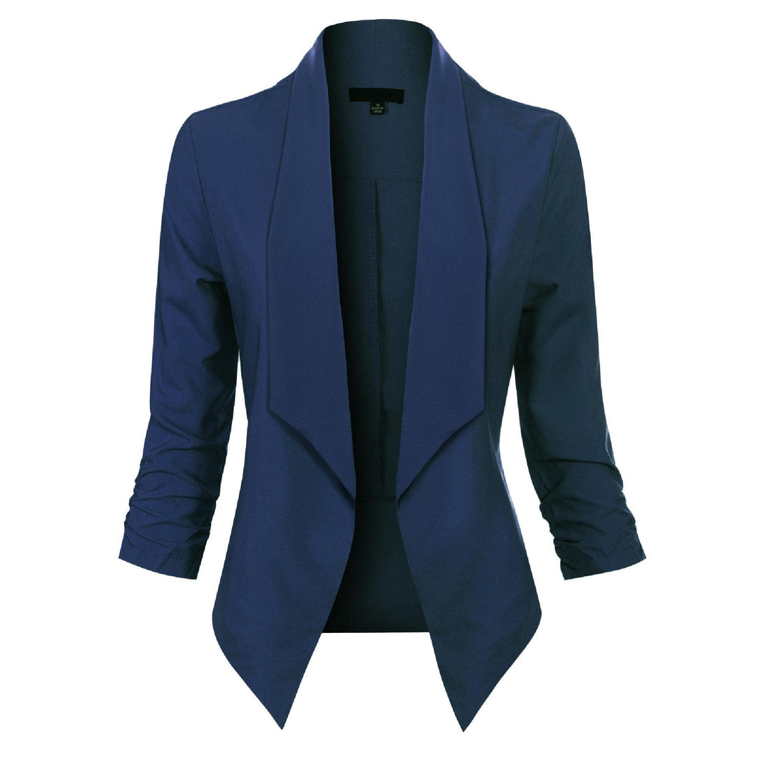 Women’s Open Front Draped Blazer Jacket