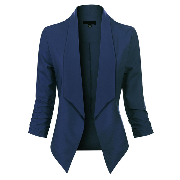 Women’s Open Front Draped Blazer Jacket