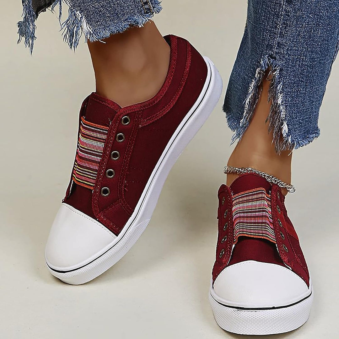 Women’s Washed Denim Low-Top Slip-On Sneakers