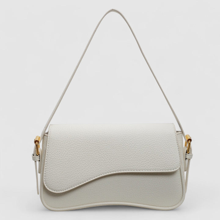 Women Pebble Grain Asymmetric Flap Shoulder Bag
