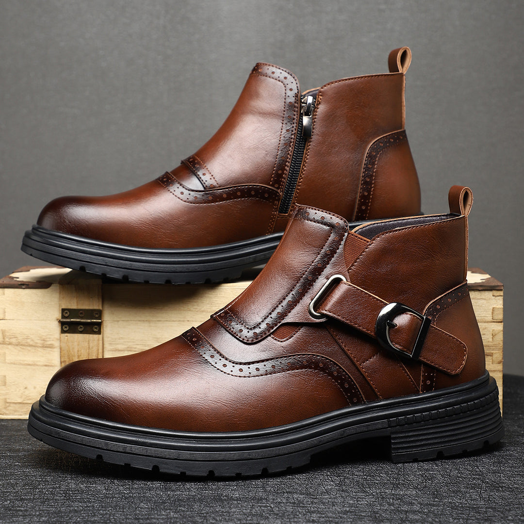 Braxton Brace Leather Boots
