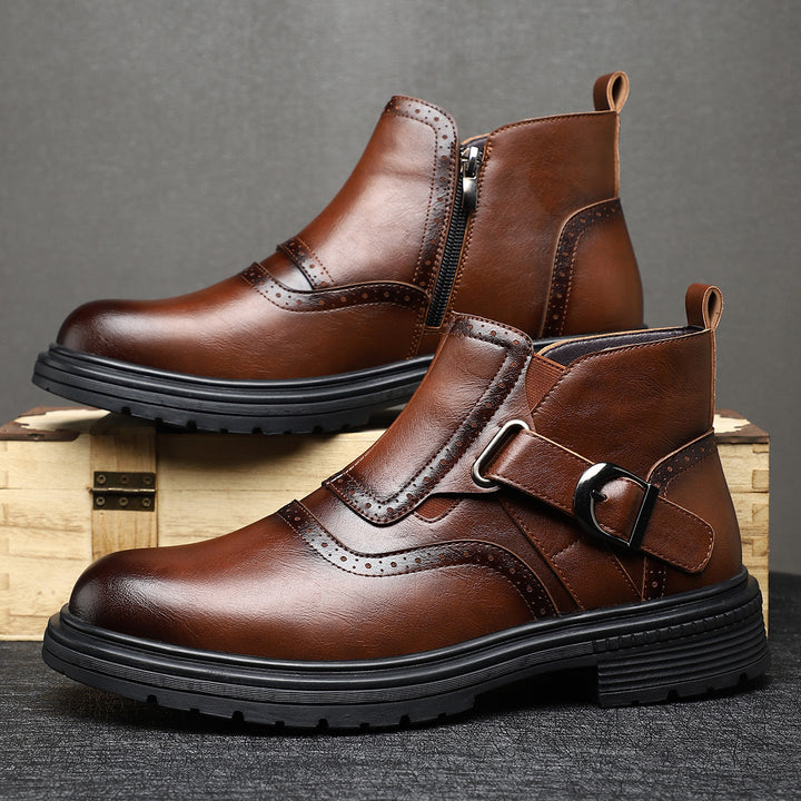 Braxton Brace Leather Boots
