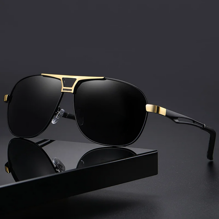 Aviator Sunglasses with Gold-Tone Frame &amp; UV Protection Lenses | Barnaby