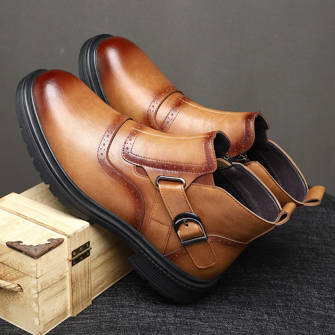 Braxton Brace Leather Boots